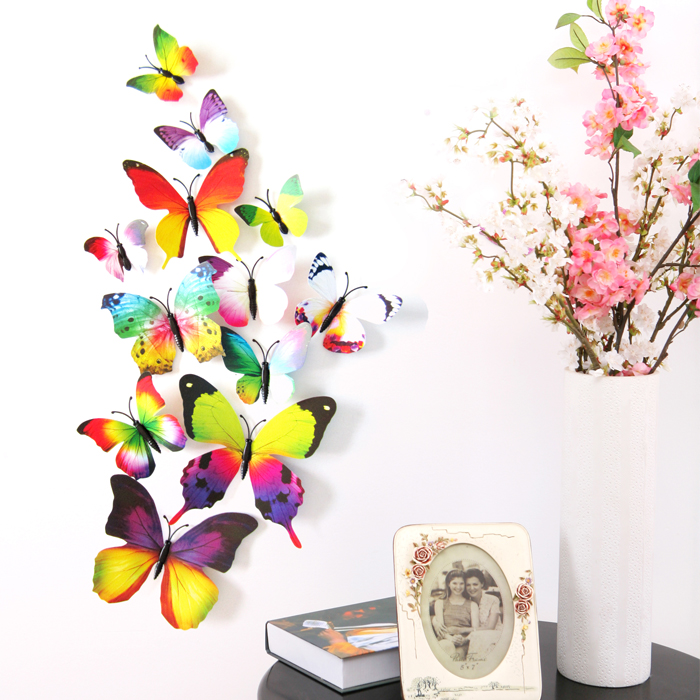 Stickers de flores y mariposas